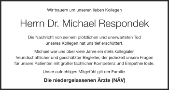 Anzeige von Michael Respondek von OM-Medien