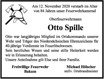 Anzeige von Otto Spille von OM-Medien