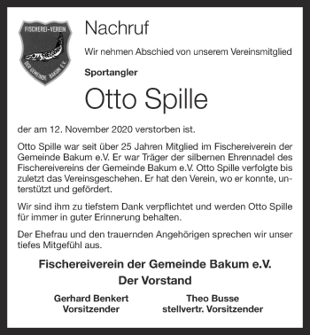 Anzeige von Otto Spille von OM-Medien