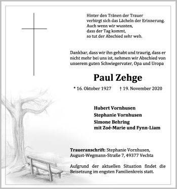 Anzeige von Paul Zehge von OM-Medien