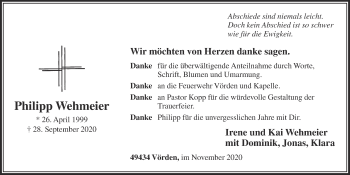 Anzeige von Philipp Wehmeier von OM-Medien