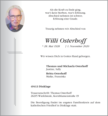 Anzeige von Willi Osterhoff von OM-Medien