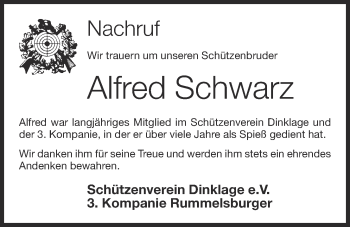 Anzeige von Alfred Schwarz von OM-Medien