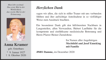 Anzeige von Anna Kramer von OM-Medien