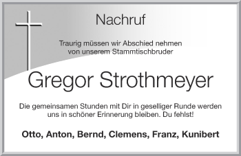 Anzeige von Gregor Strothmeyer von OM-Medien