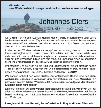 Anzeige von Johannes Diers von OM-Medien