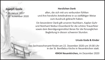 Anzeige von Joseph Goda von OM-Medien