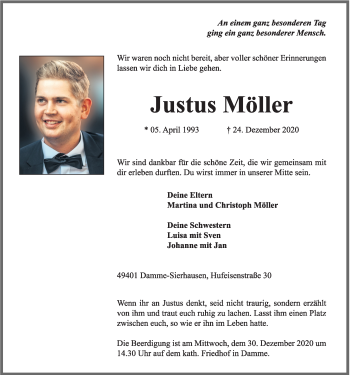 Anzeige von Justus Möller von OM-Medien