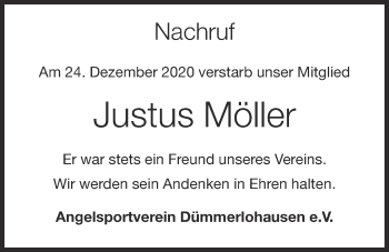 Anzeige von Justus Möller von OM-Medien