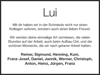 Anzeige von Ludger Arkenau von OM-Medien