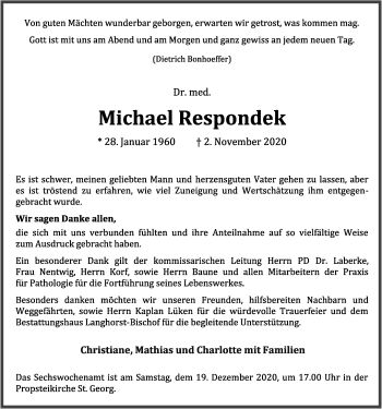 Anzeige von Michael Respondek von OM-Medien