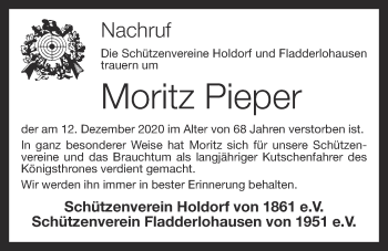 Anzeige von Moritz Pieper von OM-Medien