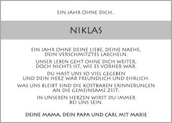 Anzeige von Niklas Kalkhoff von OM-Medien