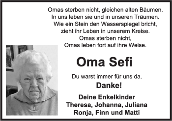 Anzeige von Sefi Rießelmann von OM-Medien