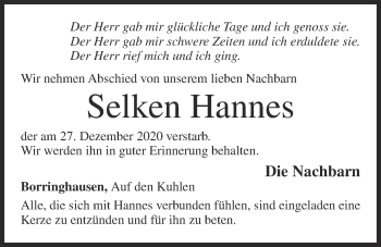 Anzeige von Selken Hannes von OM-Medien