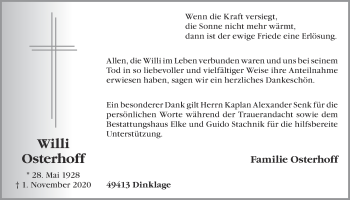 Anzeige von Willi Osterhoff von OM-Medien