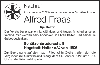 Anzeige von Alfred Fraas von OM-Medien