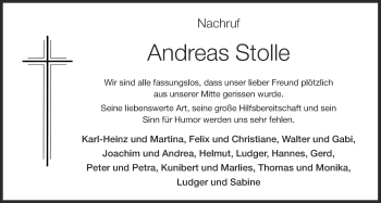 Anzeige von Andreas Stolle von OM-Medien