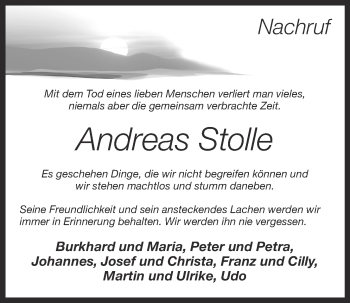 Anzeige von Andreas Stolle von OM-Medien