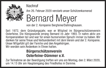 Anzeige von Bernard Meyer von OM-Medien