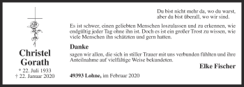 Anzeige von Christel Gorath von OM-Medien