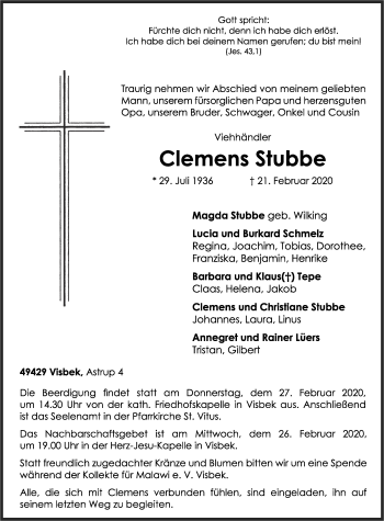 Anzeige von Clemens Stubbe von OM-Medien