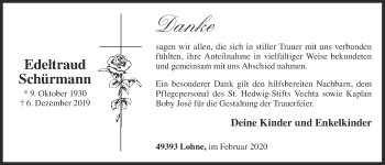 Anzeige von Edeltraud Schürmann von OM-Medien