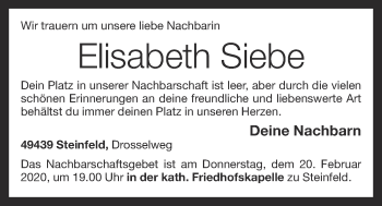 Anzeige von Elisabeth Siebe von OM-Medien