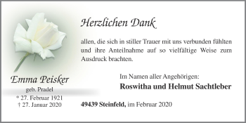 Anzeige von Emma Peisker von OM-Medien