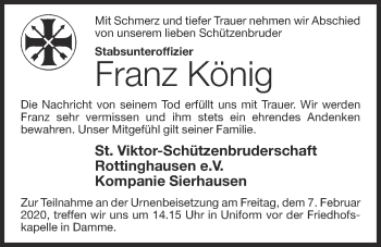 Anzeige von Franz König von OM-Medien