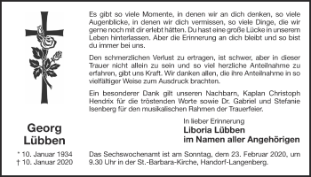 Anzeige von Georg Lübben von OM-Medien