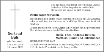 Anzeige von Gertrud Buß von OM-Medien