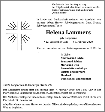 Anzeige von Helena Lammers von OM-Medien