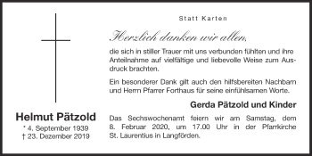 Anzeige von Helmut Pätzold von OM-Medien