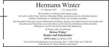 Anzeige von Hermann Winter von OM-Medien