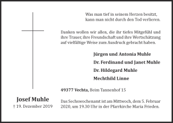 Anzeige von Josef Muhle von OM-Medien