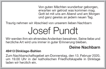 Anzeige von Josef Pundt von OM-Medien