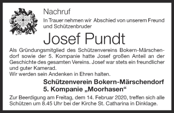 Anzeige von Josef Pundt von OM-Medien