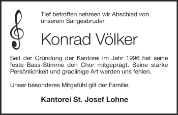 Anzeige von Konrad Völker von OM-Medien