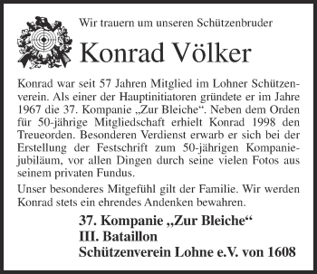 Anzeige von Konrad Völker von OM-Medien