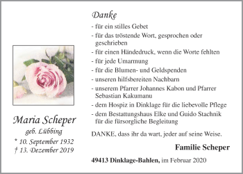 Anzeige von Maria Scheper von OM-Medien