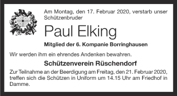 Anzeige von Paul Elking von OM-Medien