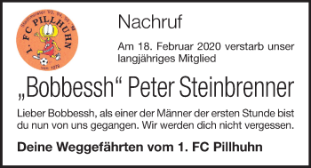 Anzeige von Peter Steinbrenner von OM-Medien