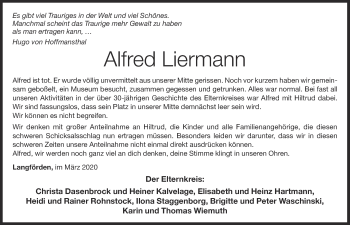 Anzeige von Alfred Liermann von OM-Medien