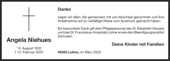 Anzeige von Angela Niehues von OM-Medien