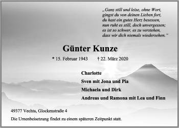 Anzeige von Günter Kunze von OM-Medien