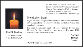 Anzeige von Heidi Becker von OM-Medien