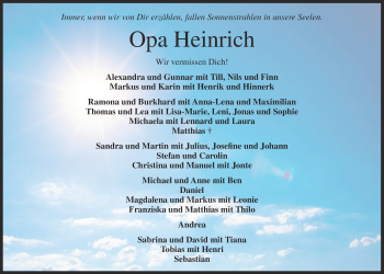 Anzeige von Heinrich Pille von OM-Medien