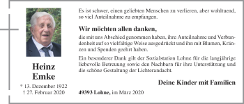 Anzeige von Heinz Emke von OM-Medien