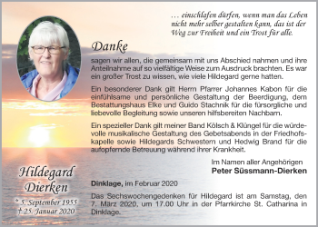 Anzeige von Hildegard Dierken von OM-Medien